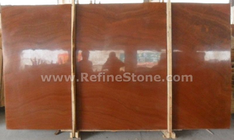 red line hang grey marble slab