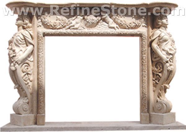 Carved fireplace and fireplace surrounds,C1308