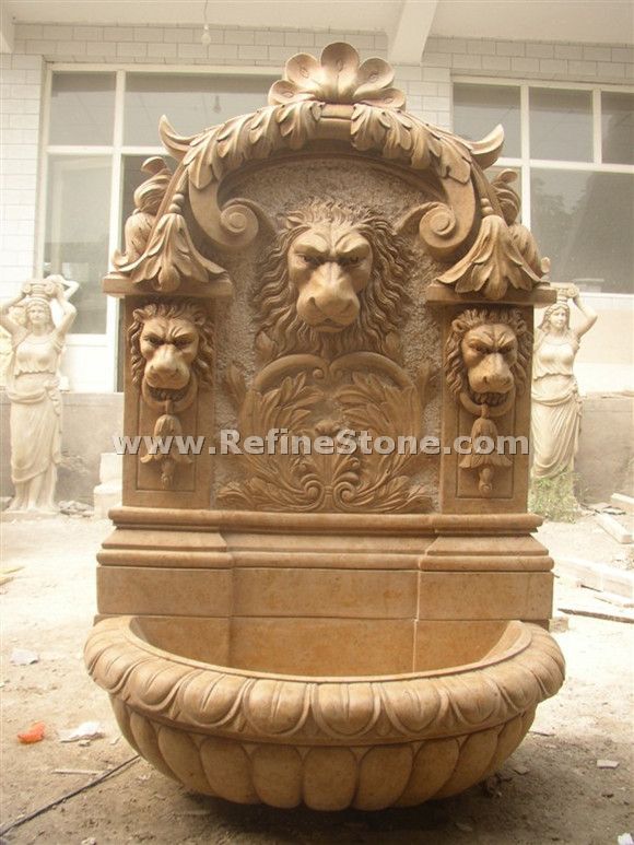 lion statue water fountain