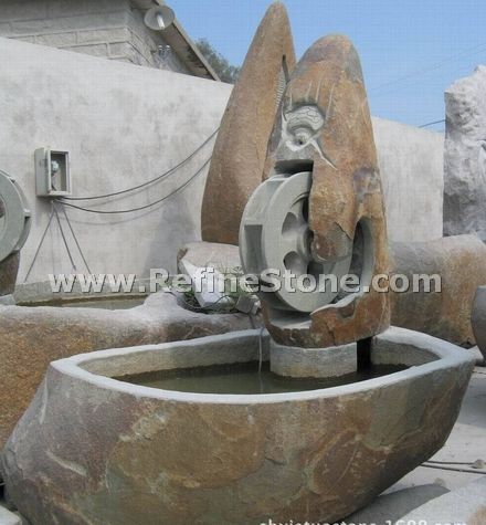 wheel design water fountain