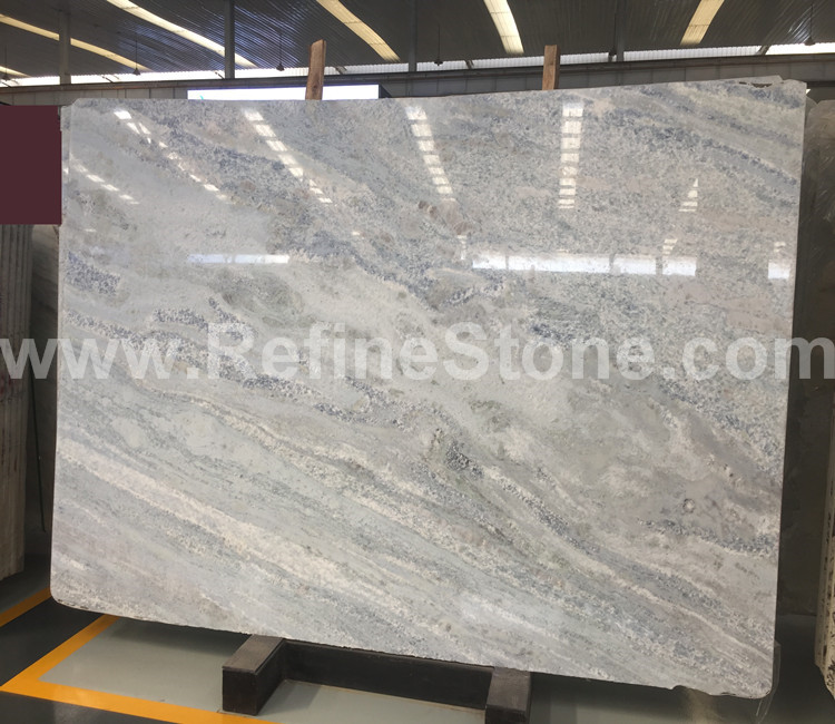 Crystal blue marble slab